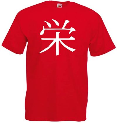 Camiseta Manga Corta Hombre Letras Chinas