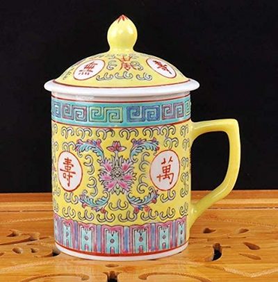 Taza de Té de Porcelana China Tradicional de Jingdezhen