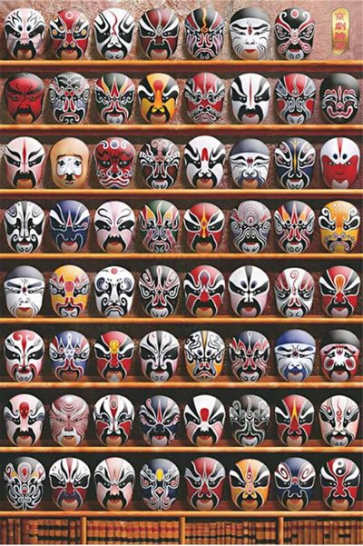 Puzzle Máscaras Ópera de Pekín 1.000 piezas