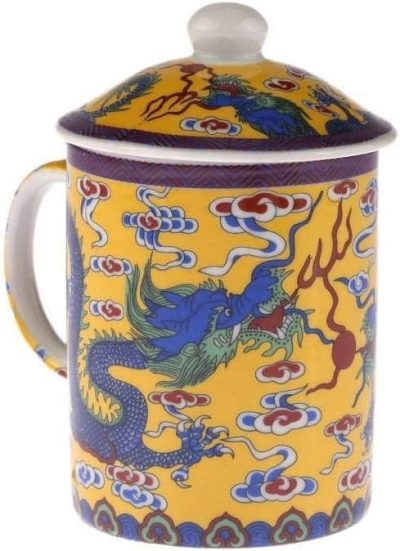 Taza de Dragón de Porcelana China